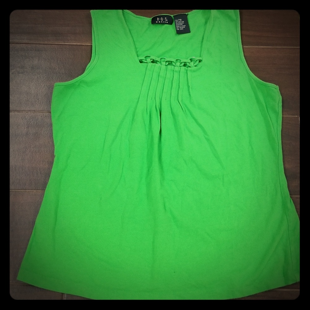 Embelished Green Tank Top